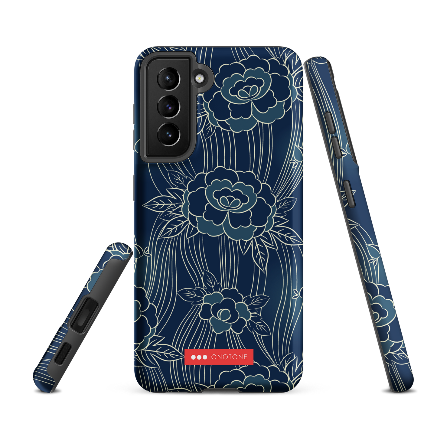 Japanese Indigo Samsung® Galaxy Phone Case Roses Pattern