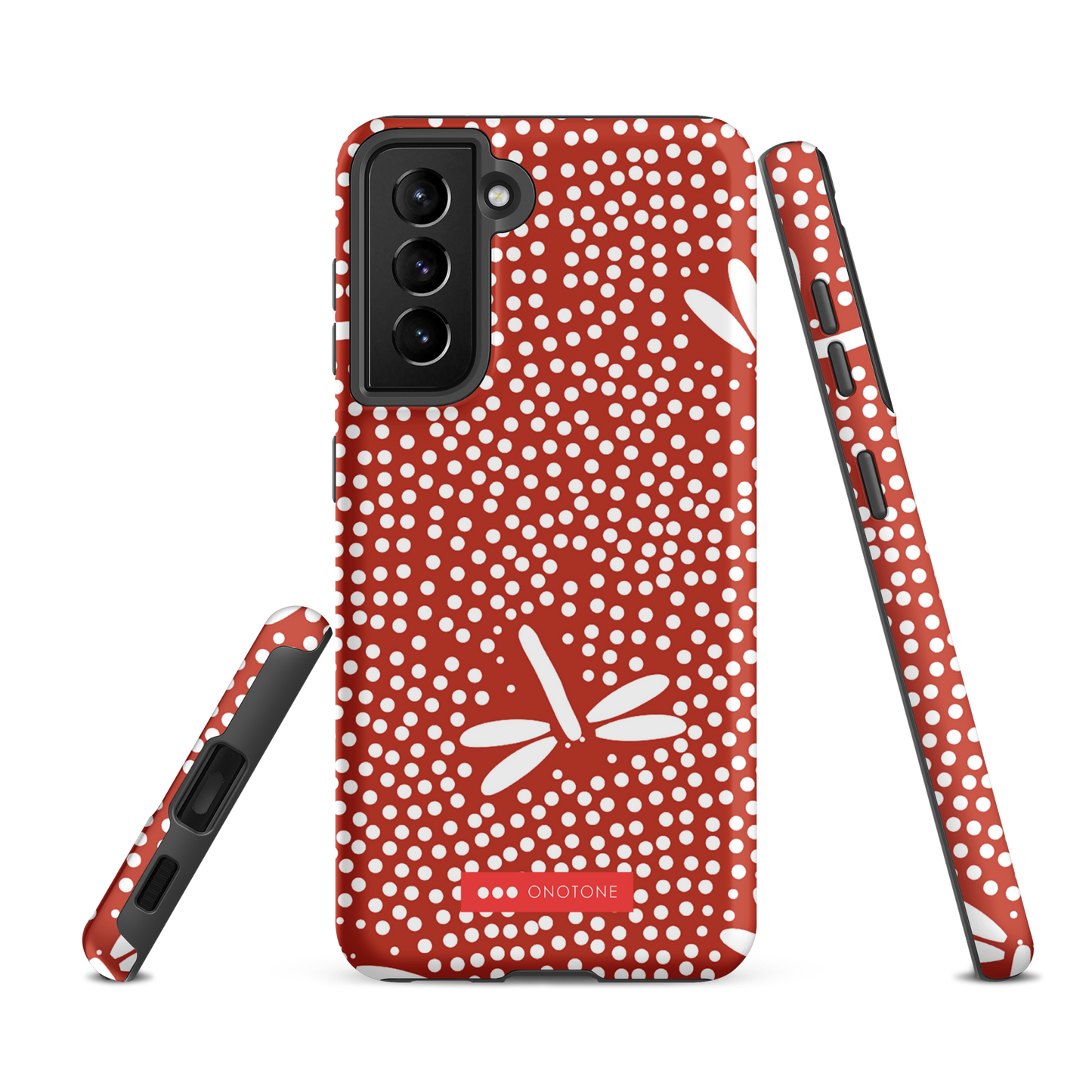 Red Japanese Indigo Samsung® Galaxy Phone Case Dragonfly Patterns