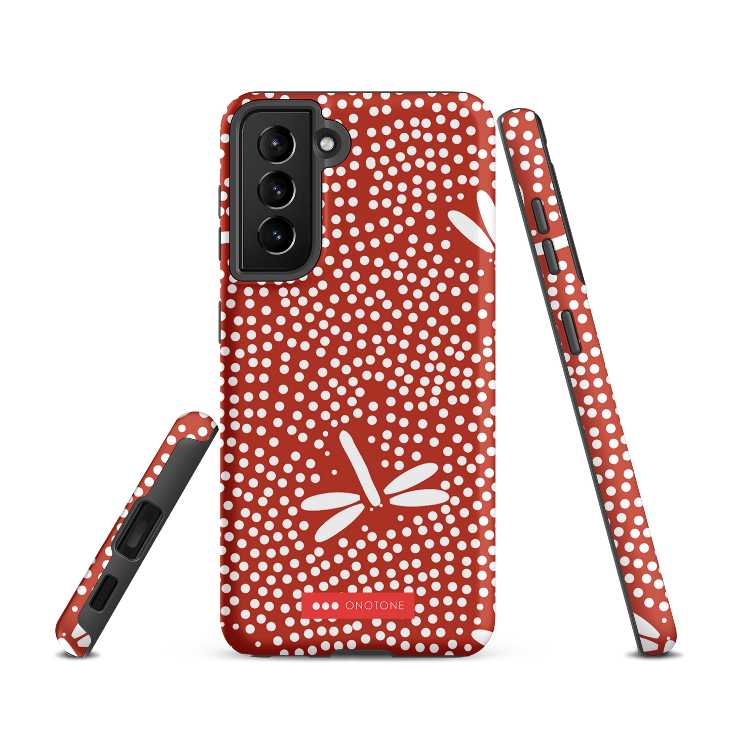 Red Japanese Indigo Samsung® Galaxy Phone Case Dragonfly Patterns