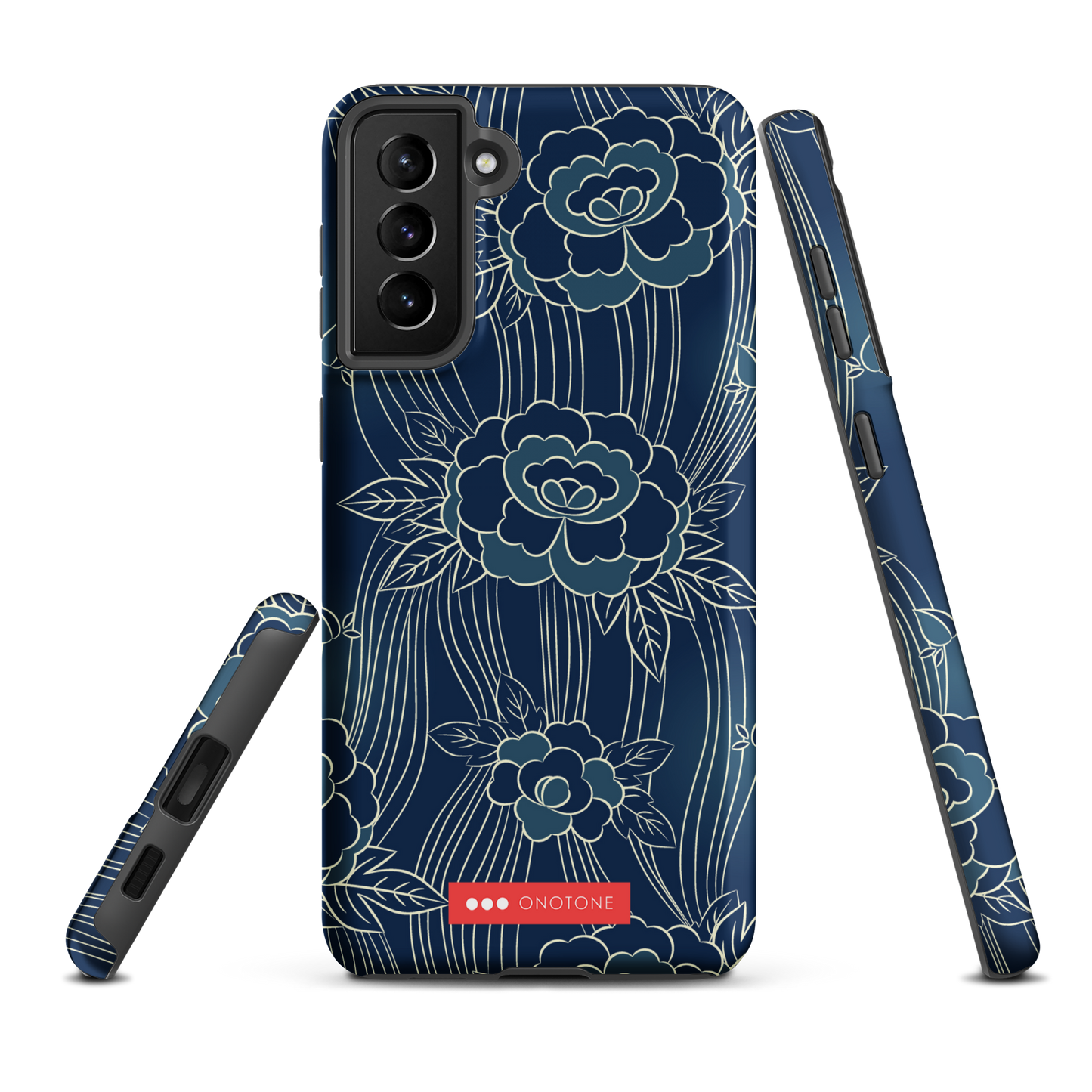 Japanese Indigo Samsung® Galaxy Phone Case Roses Pattern