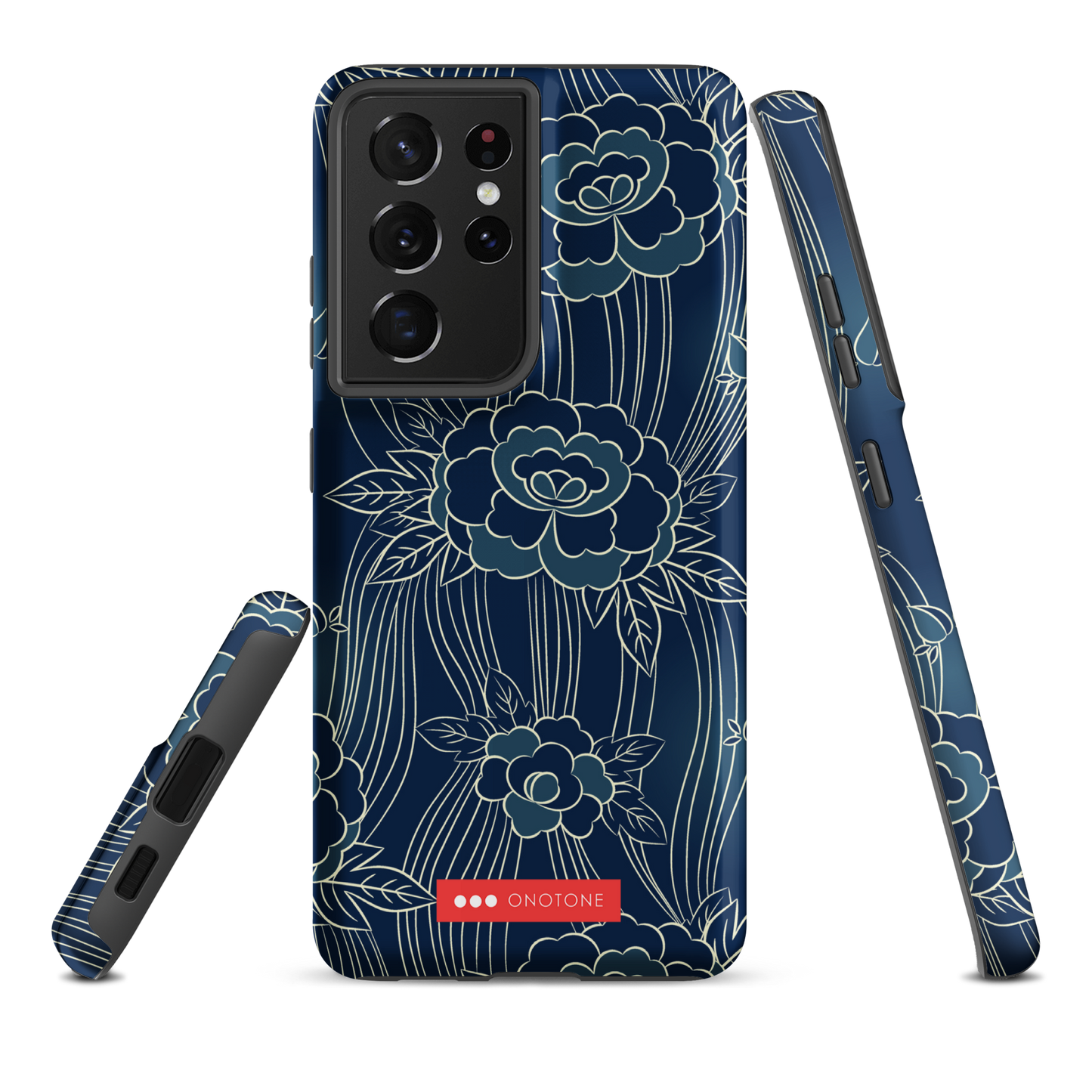 Japanese Indigo Samsung® Galaxy Phone Case Roses Pattern