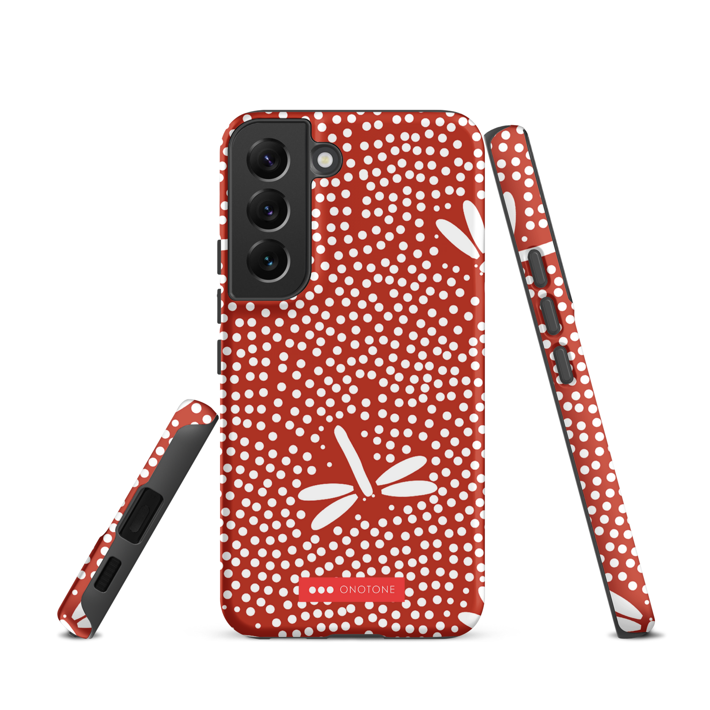 Red Japanese Indigo Samsung® Galaxy Phone Case Dragonfly Patterns