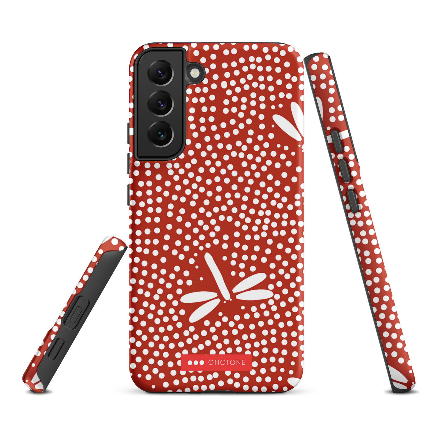 Red Japanese Indigo Samsung® Galaxy Phone Case Dragonfly Patterns