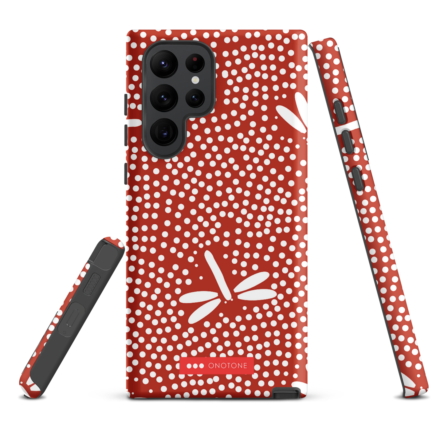 Red Japanese Indigo Samsung® Galaxy Phone Case Dragonfly Patterns