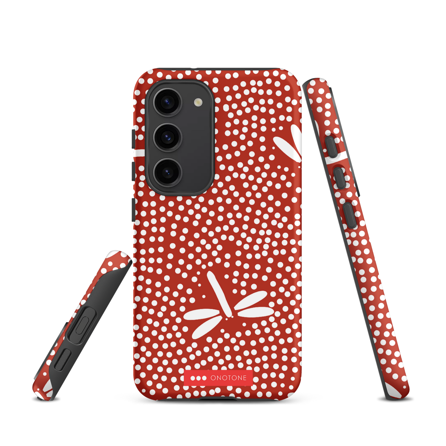 Red Japanese Indigo Samsung® Galaxy Phone Case Dragonfly Patterns