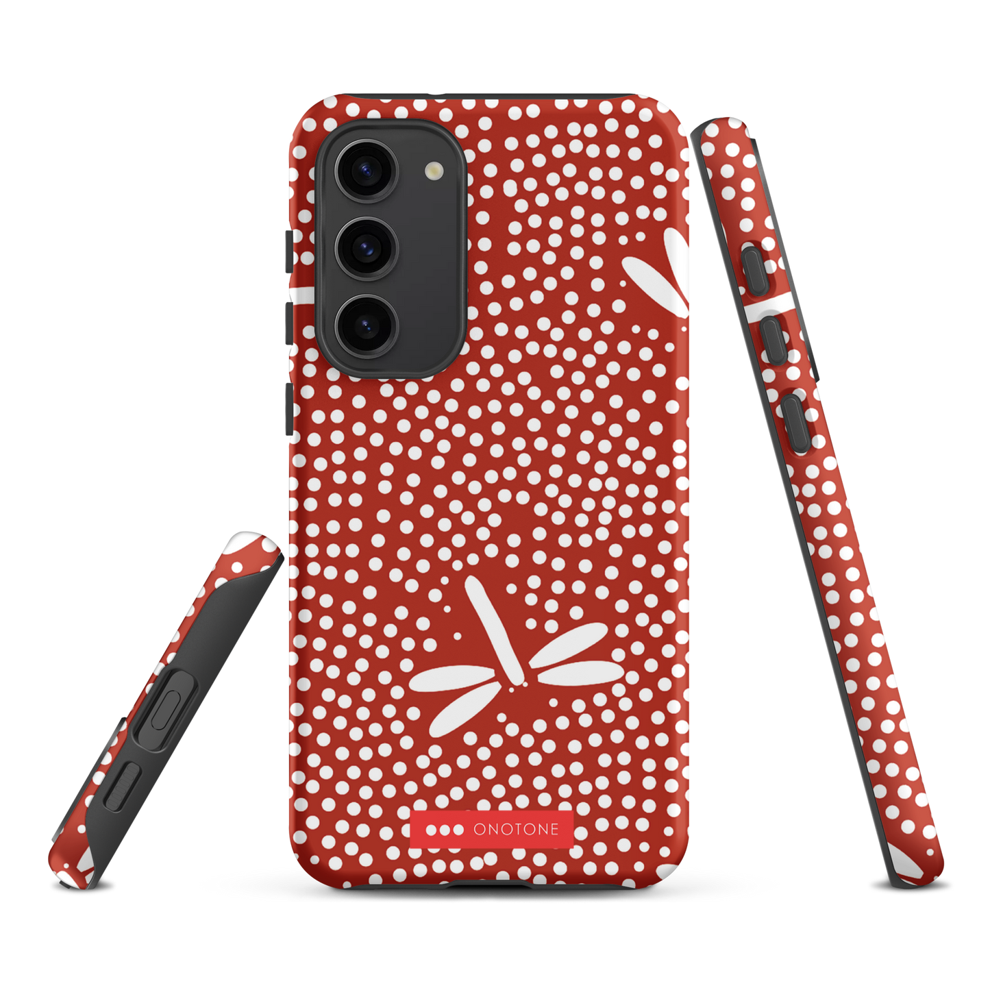 Red Japanese Indigo Samsung® Galaxy Phone Case Dragonfly Patterns