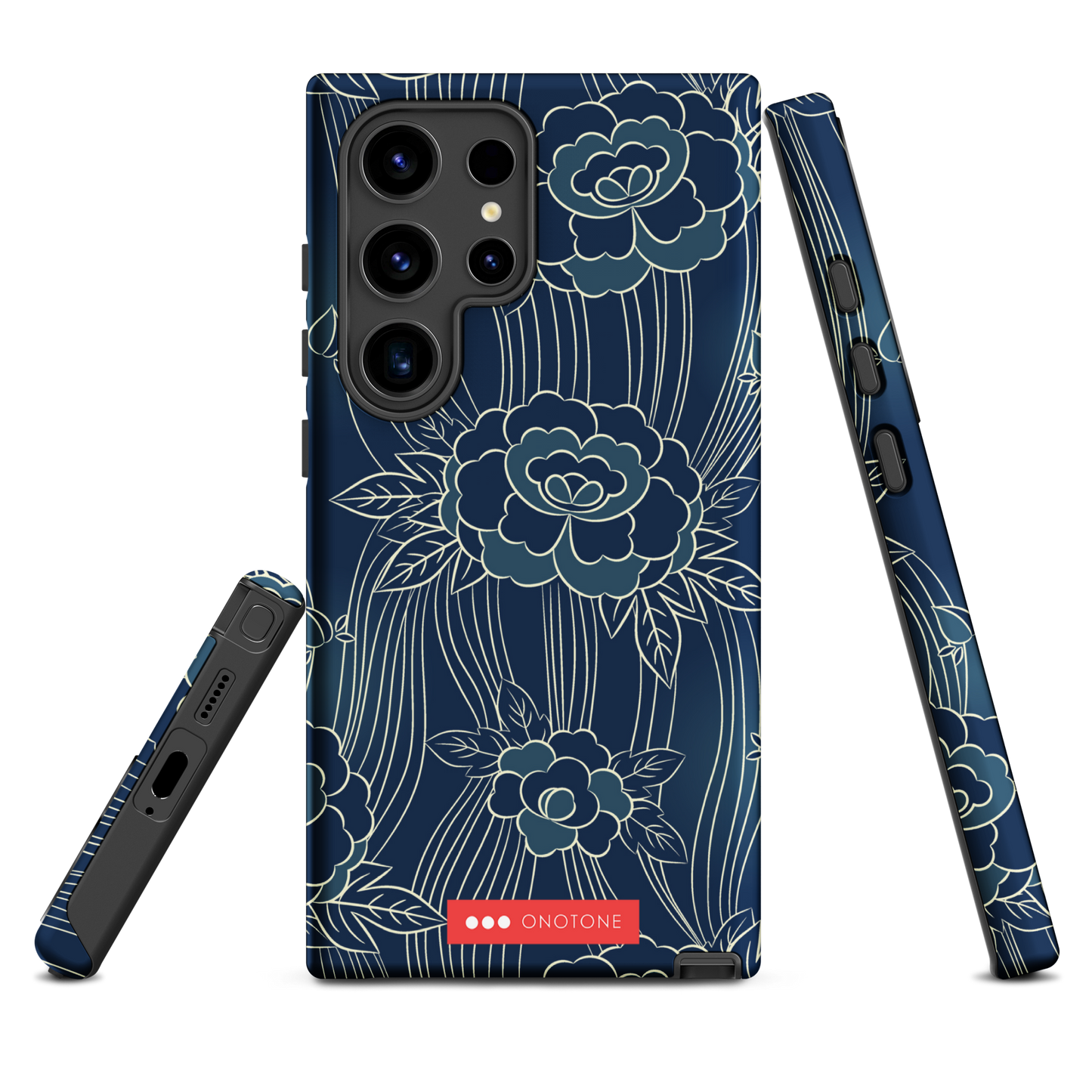 Japanese Indigo Samsung® Galaxy Phone Case Roses Pattern