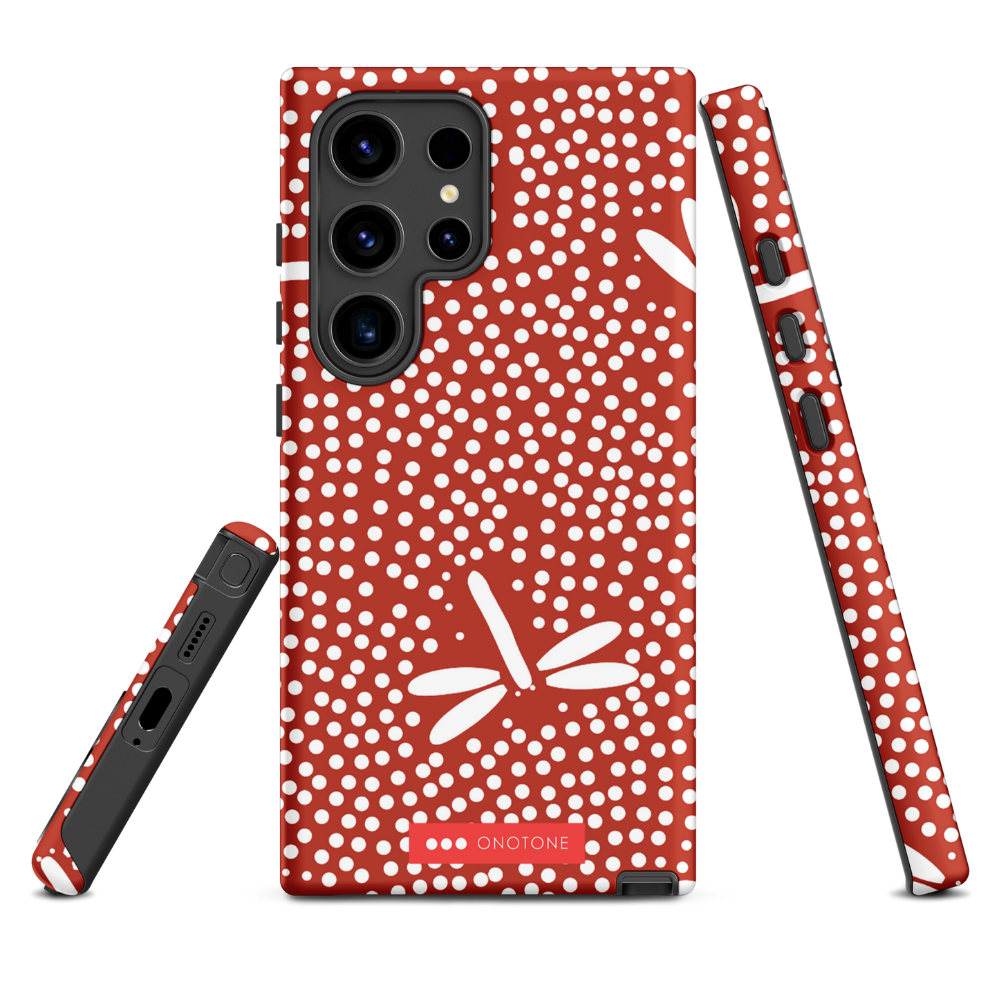 Red Japanese Indigo Samsung® Galaxy Phone Case Dragonfly Patterns