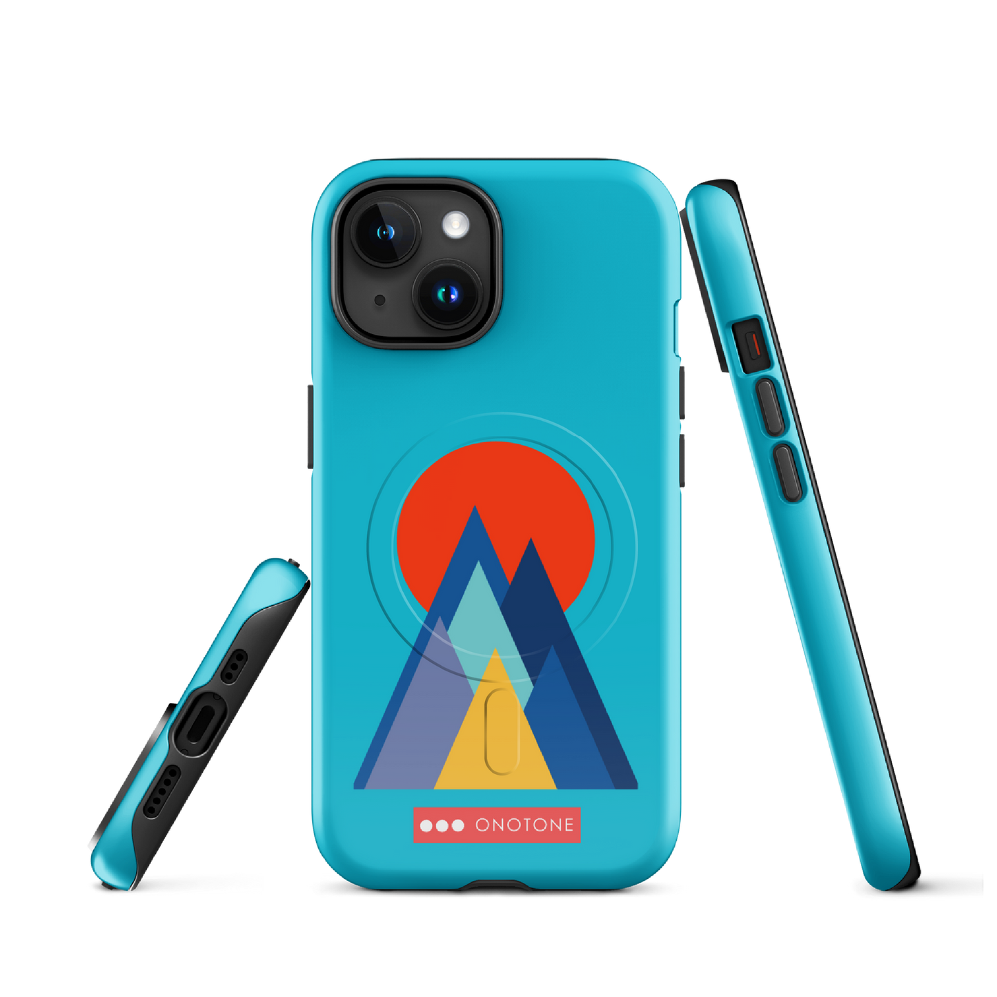 Dual Layer blue modern iPhone® Case