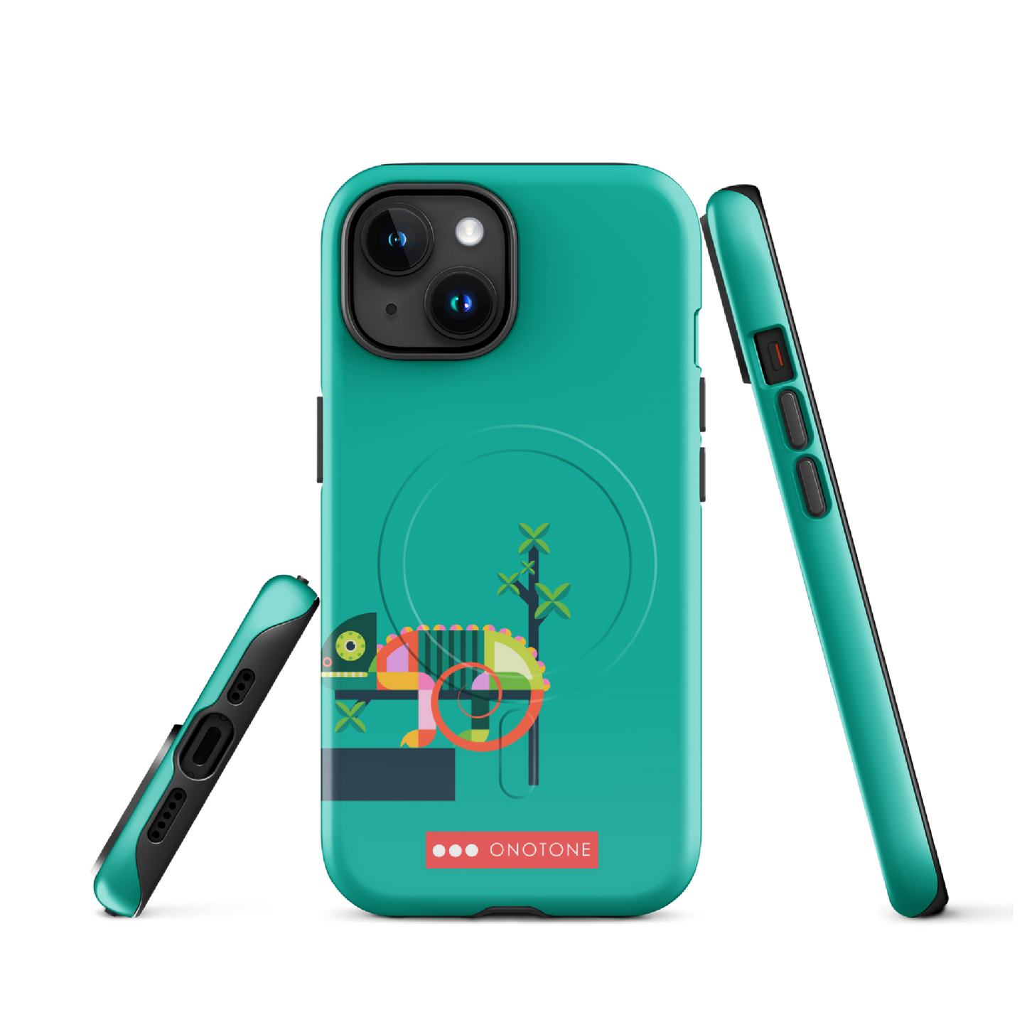 Dual Layer green modern iPhone® Case