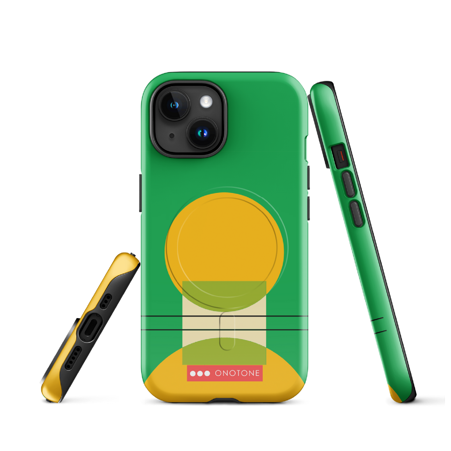 Dual Layer green modern iPhone® Case