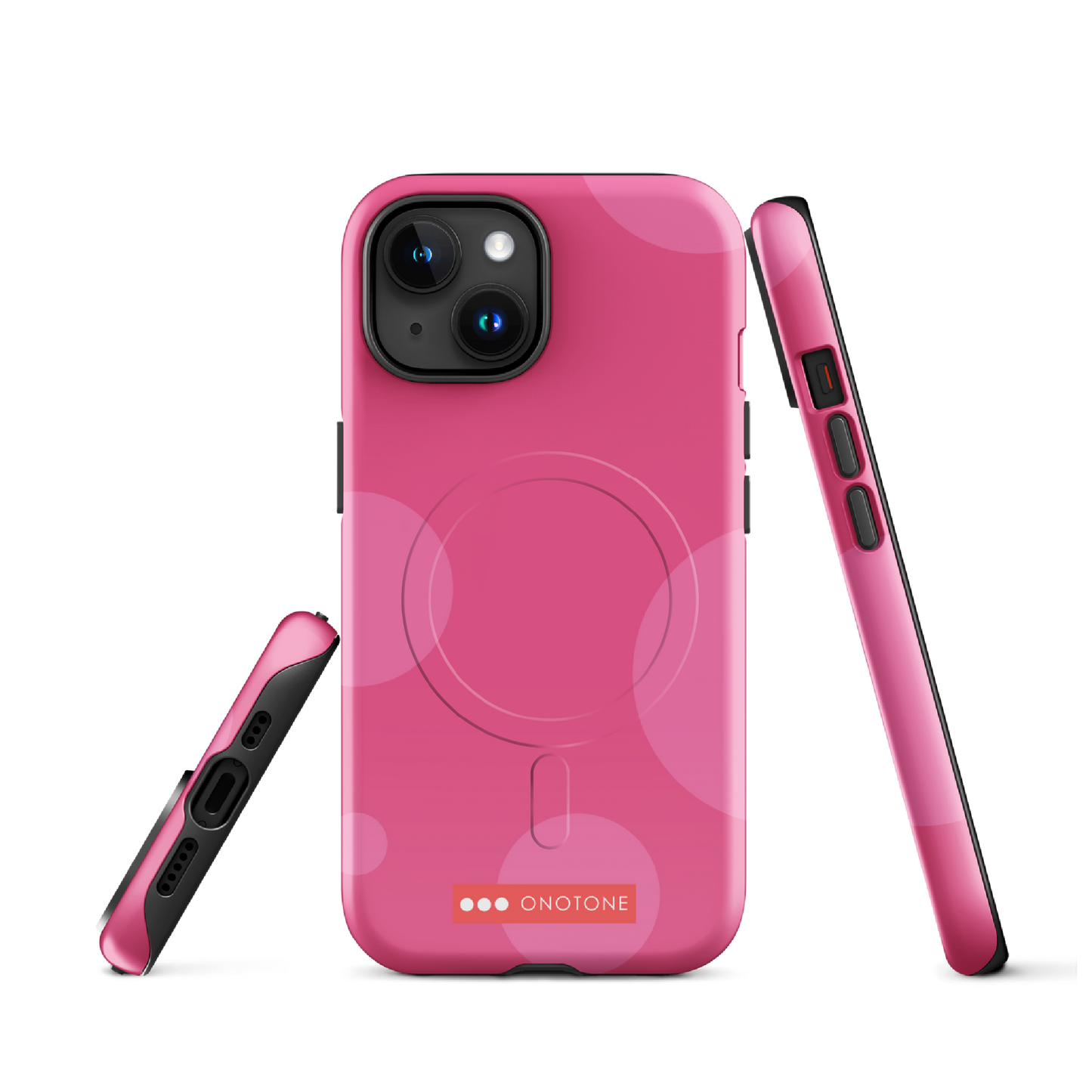 Dual Layer pink modern iPhone® Case