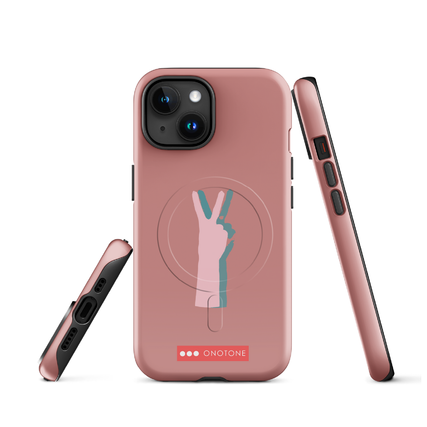 Dual Layer peace out modern iPhone® Case