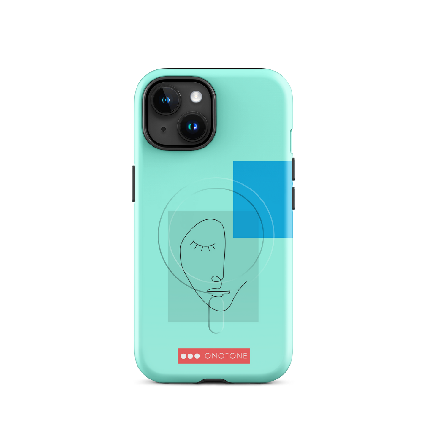 Dual Layer blue modern iPhone® Case