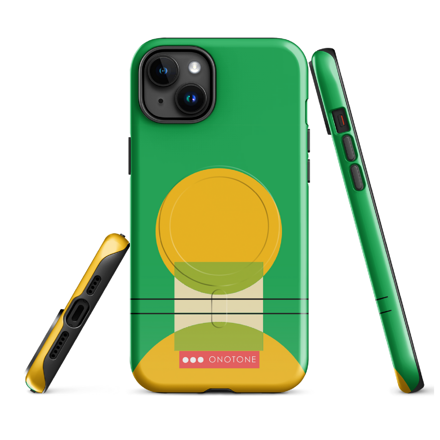 Dual Layer green modern iPhone® Case