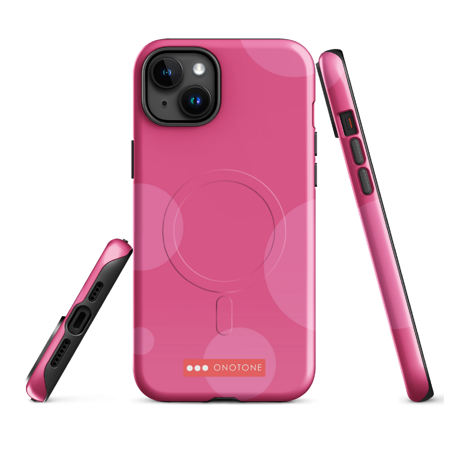 Dual Layer pink modern iPhone® Case