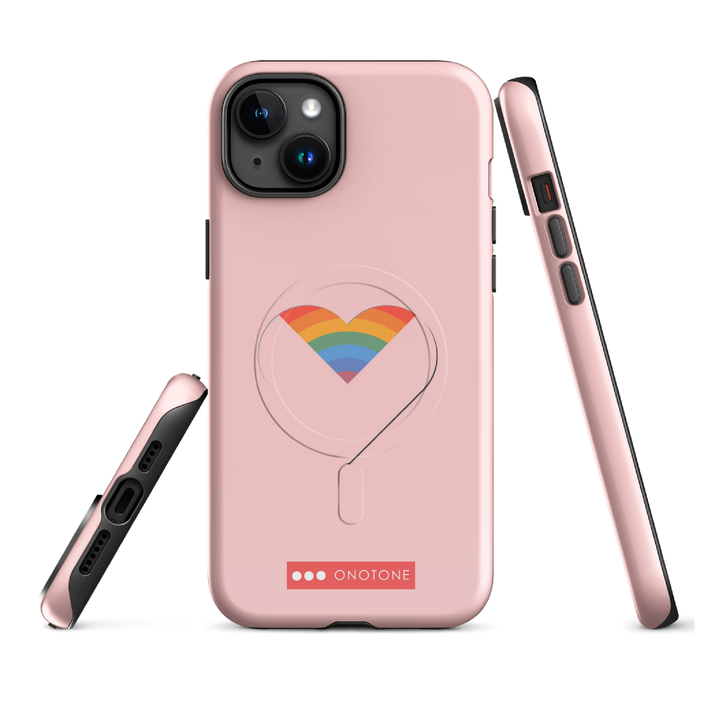 Dual Layer rainbow modern iPhone® Case