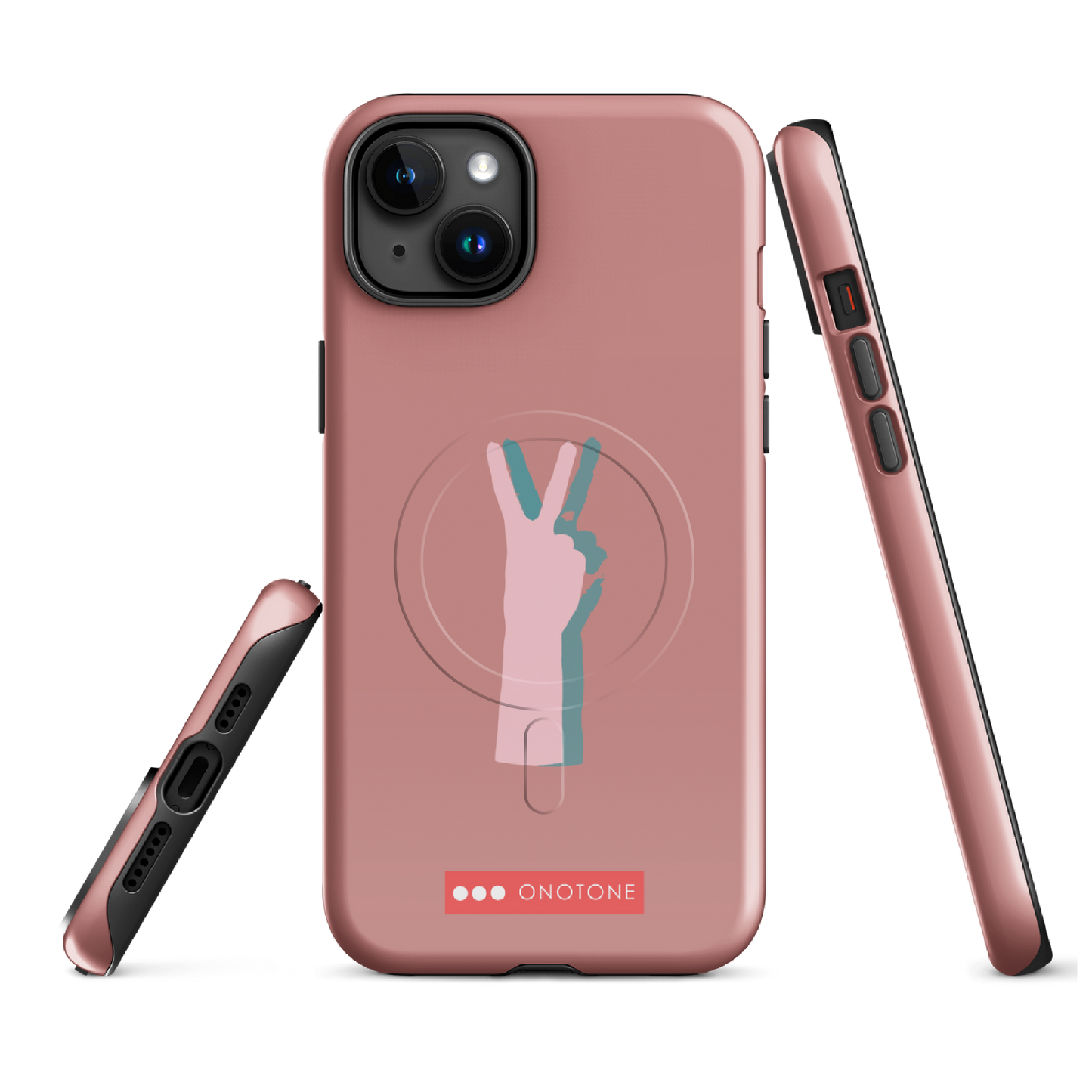 Dual Layer peace out modern iPhone® Case