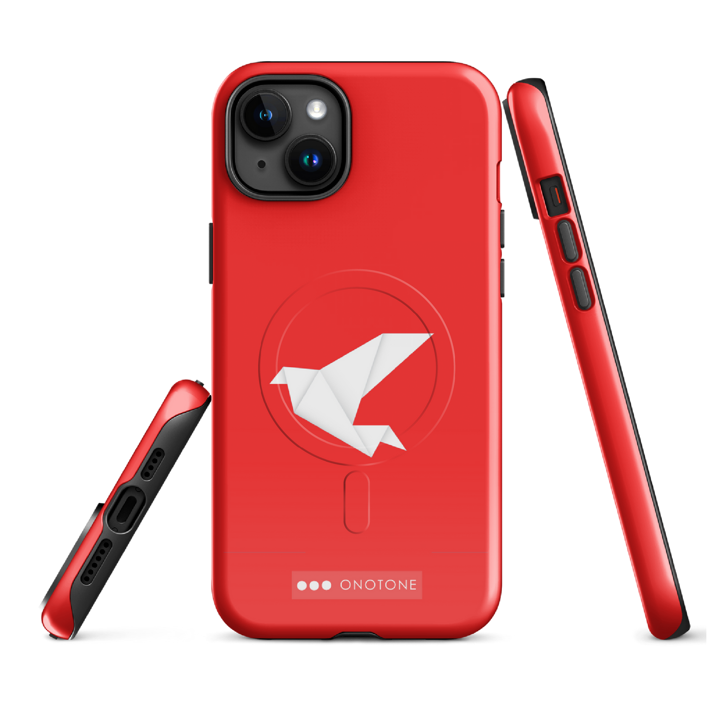 Dual Layer red modern iPhone® Case