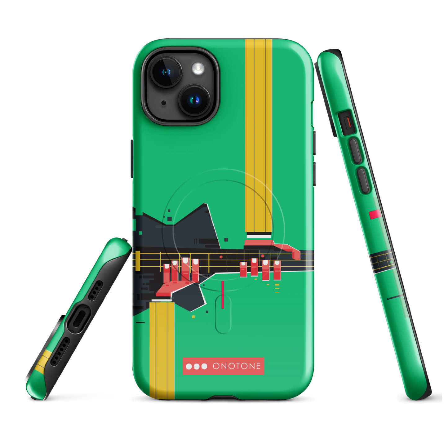 Dual Layer green modern iPhone® Case