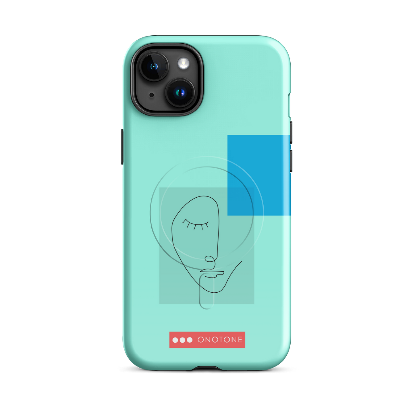 Dual Layer blue modern iPhone® Case