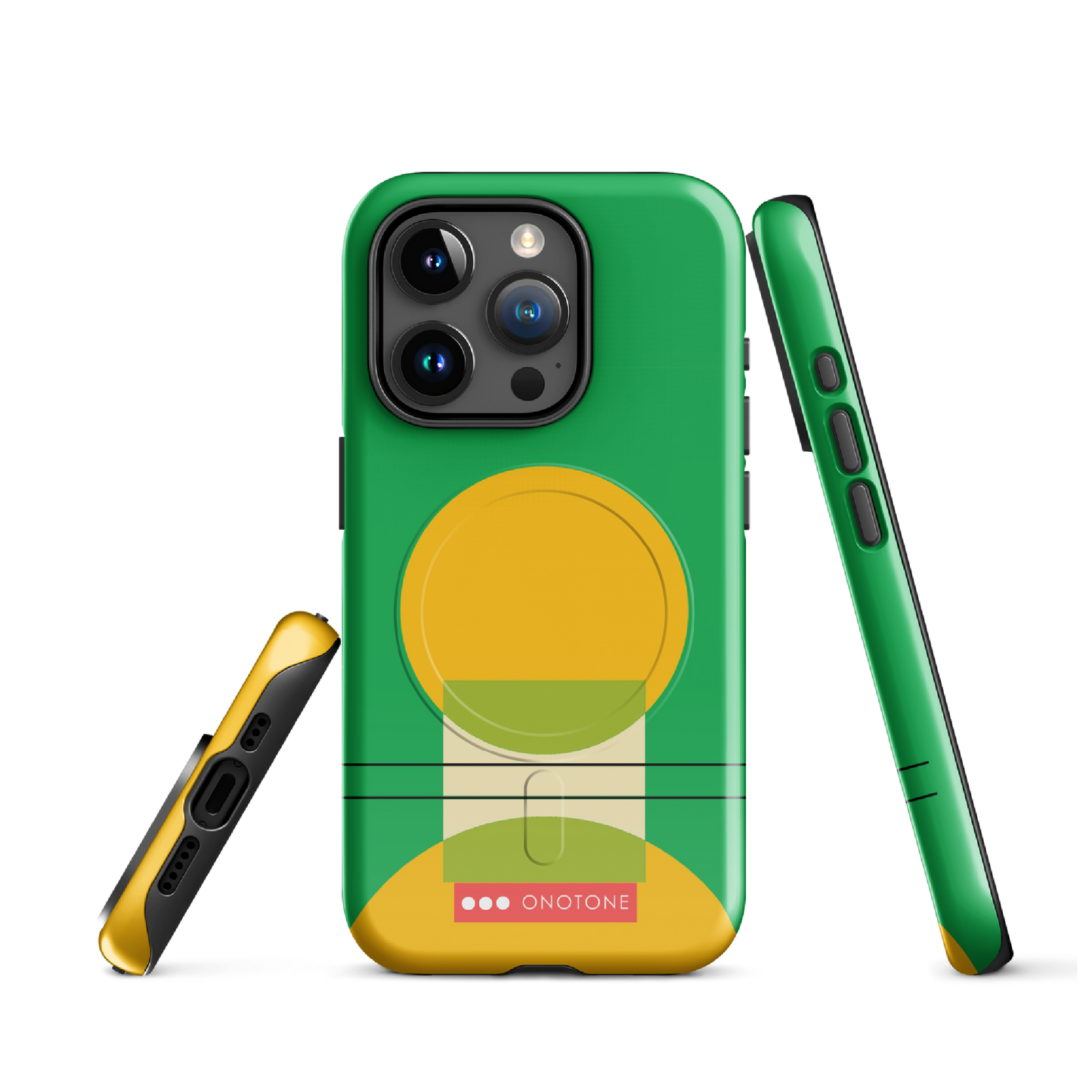 Dual Layer green modern iPhone® Case