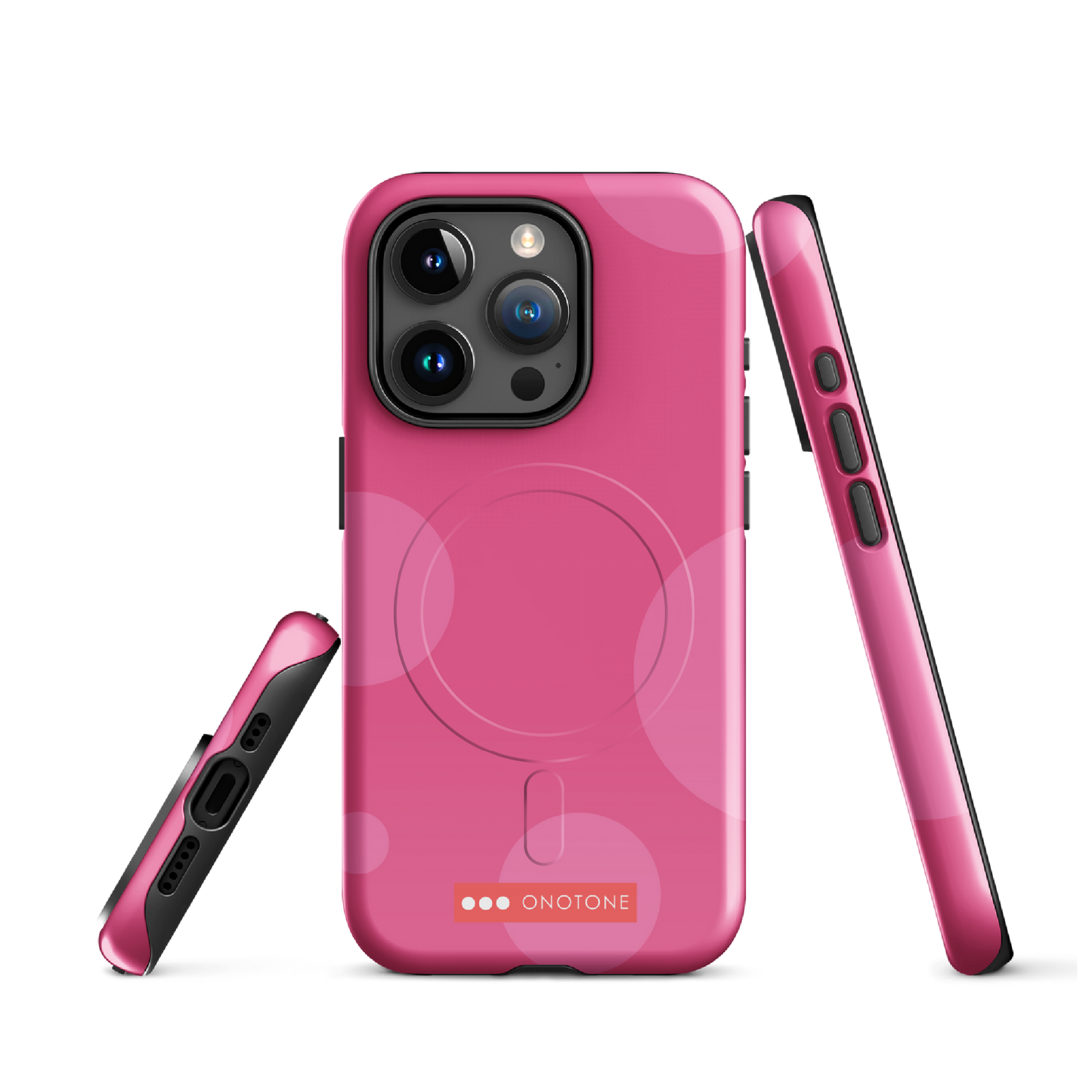 Dual Layer pink modern iPhone® Case