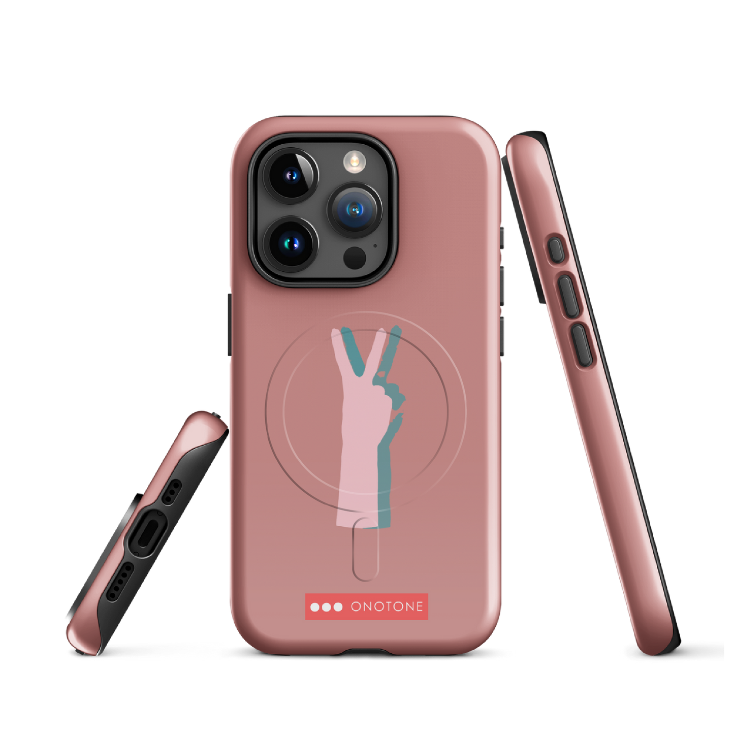 Dual Layer peace out modern iPhone® Case