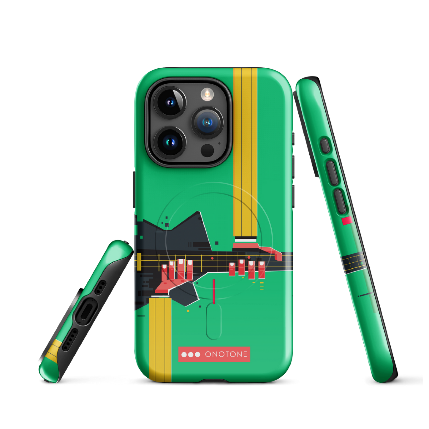 Dual Layer green modern iPhone® Case